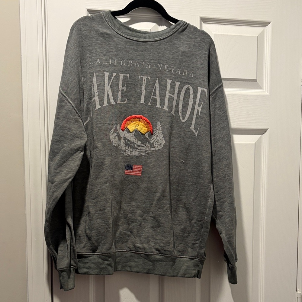 Lake Tahoe Graphic Crewneck Sweater